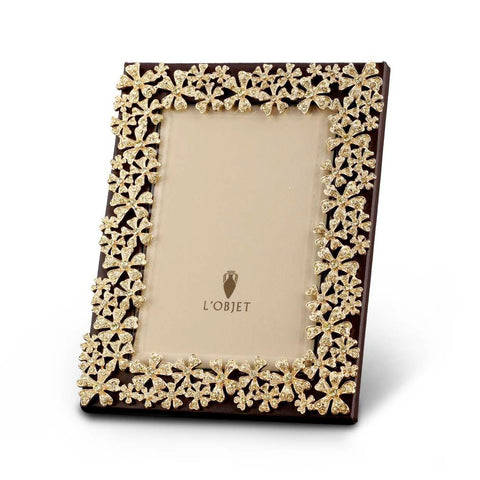 Garland Frame Gold + Yellow Crystals 5x7 by L'Objet