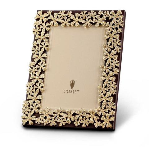 Garland Frame Gold + Yellow Crystals 8x10 by L'Objet