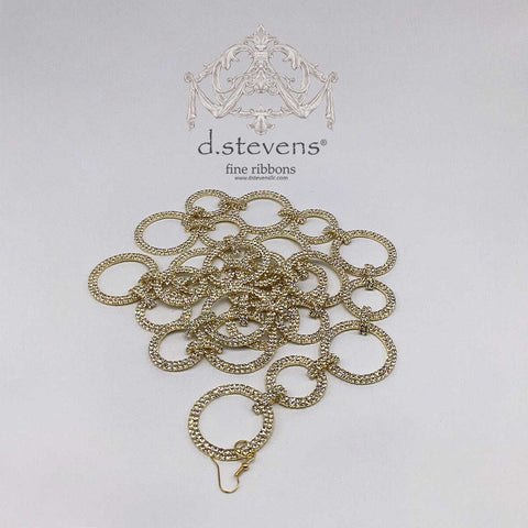 Garland Hooks Gold Double Circle Crystal Garland Hook by d.stevens