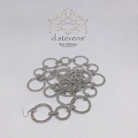 Garland Hooks Silver Double Circle Crystal Garland Hook by d.stevens
