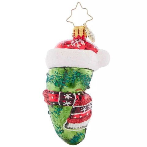 Gem Ornament Chilly Christmas Pickle  by Christopher Radko