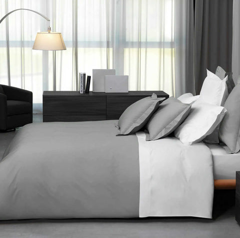 Gemma Percale Silvermoon Queen Duvet cover by Signoria