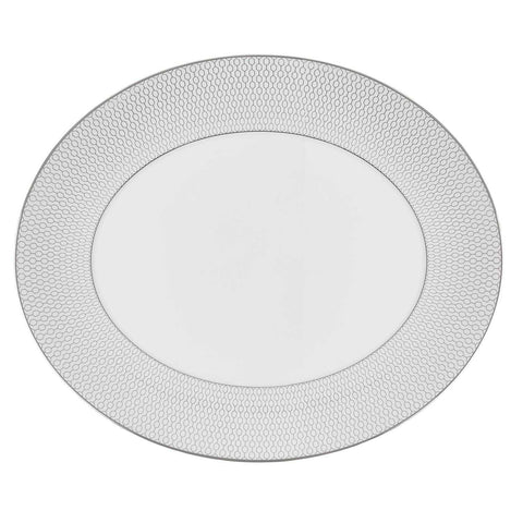 Gio Platinum Oval Platter by Wedgwood