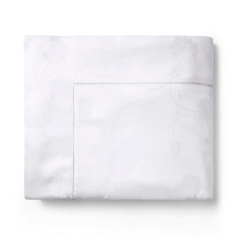 Giza 45 Jacquard White King Duvet Cover by Sferra