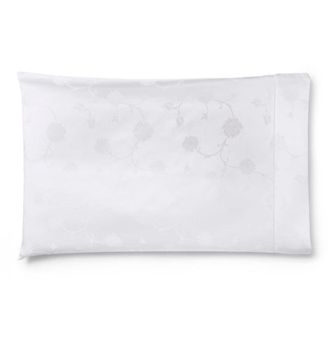 Giza 45 Jacquard White Standard Pillowcase Pair by Sferra