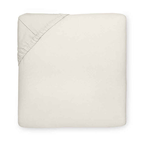 Giza 45 Percale Ivory King Bottom Fitted by Sferra