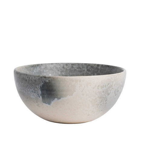 Glaze B White & Soft Blue Medium Deep Bowl (#10) by KH Wurtz