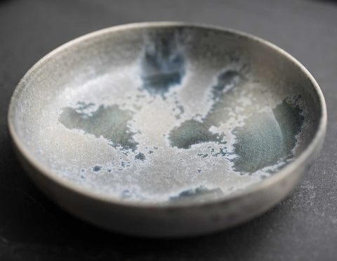 Glaze B White & Soft Blue Small Bowl (#7) by KH Wurtz