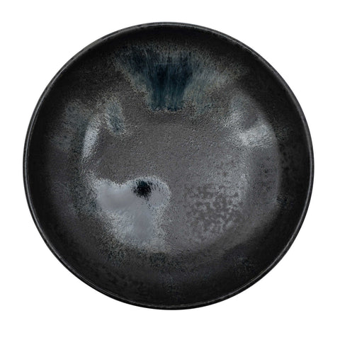 Glaze E Black Large Shallow Bowl (#13) by KH Wurtz