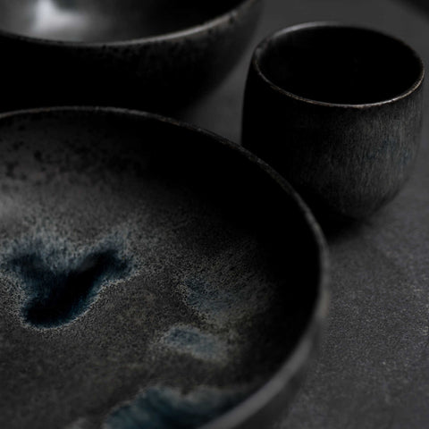 Glaze E Black Medium Deep Bowl (#10) by KH Wurtz