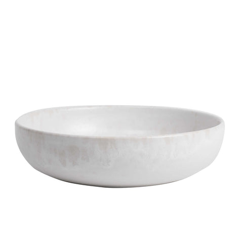 Glaze I Ivory White Large Shallow Bowl (#13) by KH Wurtz