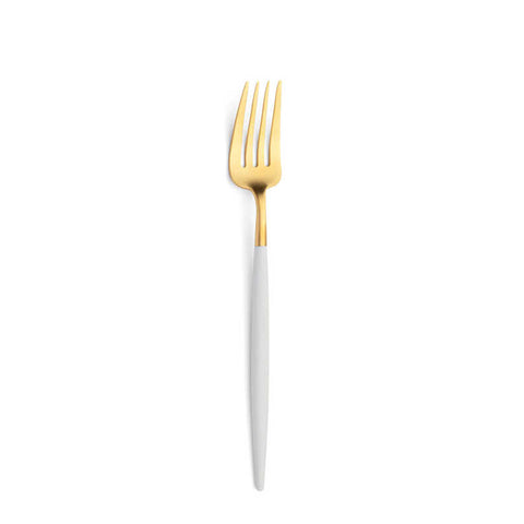 Goa White Gold Dinner Fork by Cutipol