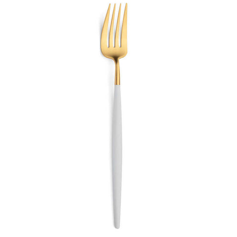 Goa White Gold Serving Fork by Cutipol