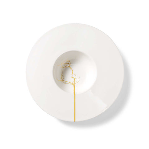 Golden Forest Deep Plate Wide Rim by Dibbern