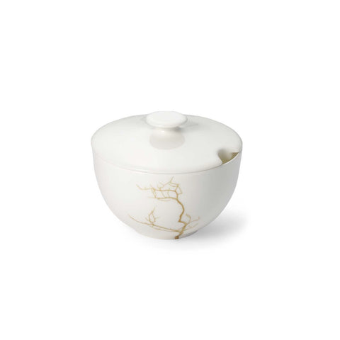 Golden Forest Sugar Bowl With Lid Round by Dibbern