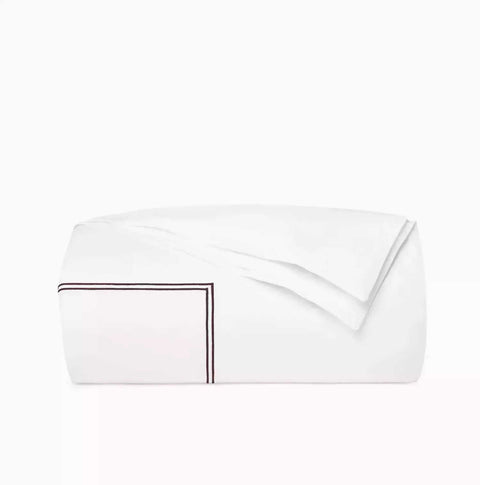 Grand Hotel White/Mocha King Duvet Cover by Sferra