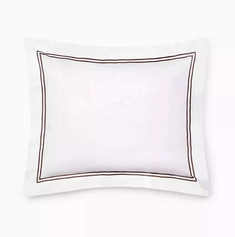 Grand Hotel White/Mocha King Sham by Sferra