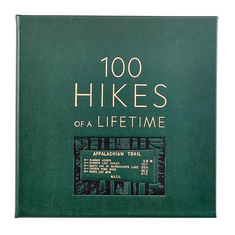 Green Bonded Leather 100 Hikes Of A Lifetime by Graphic Image