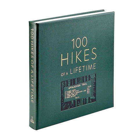 Green Bonded Leather 100 Hikes Of A Lifetime by Graphic Image