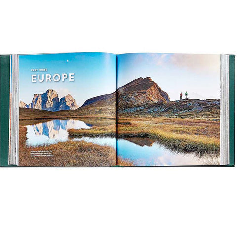 Green Bonded Leather 100 Hikes Of A Lifetime by Graphic Image