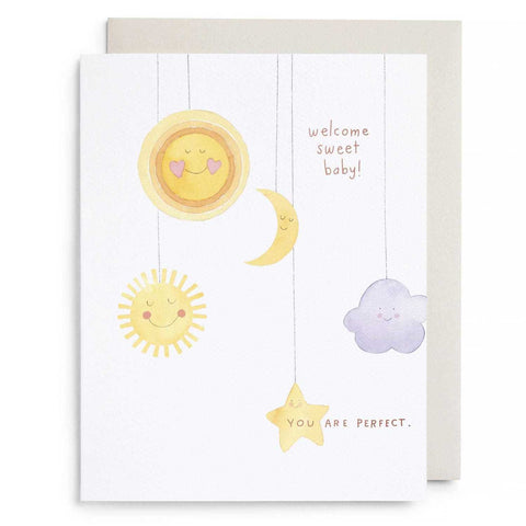 Greeting Card - Baby BABY MOBILE by E Frances Paper