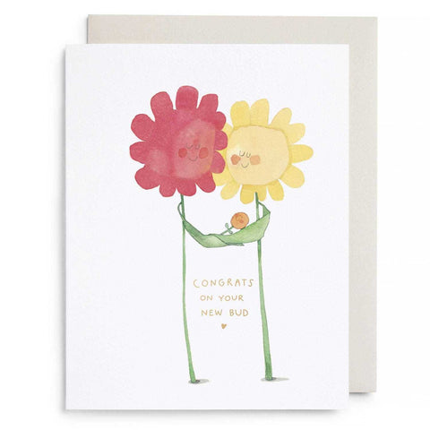 Greeting Card - Baby New Bud by E Frances Paper