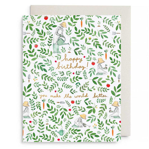 Greeting Card Birthday Garden by E Frances Paper