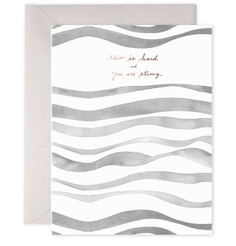Greeting Card Grey Waves by E Frances Paper