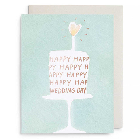 Greeting Card Happy Happy Wedding Day by E Frances Paper