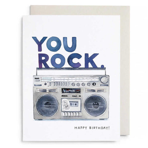 Greeting Card You Rock by E Frances Paper