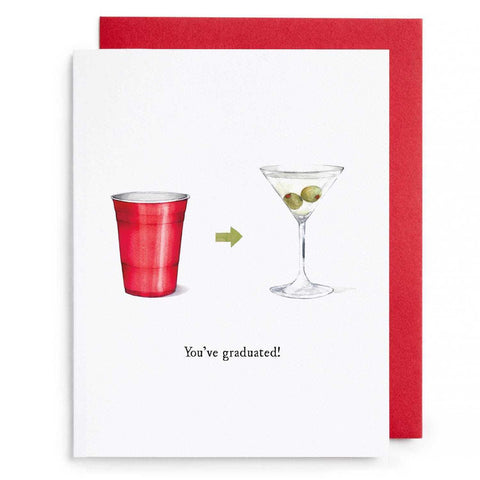 Greeting Card You've Graduated Martini by E Frances Paper