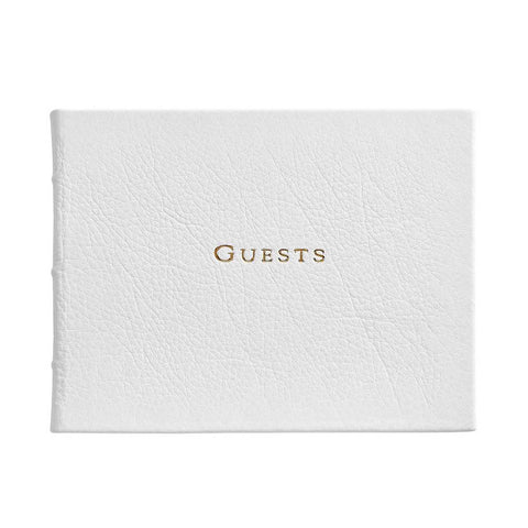 Guest Book White Nappa Cowhide by Graphic Image