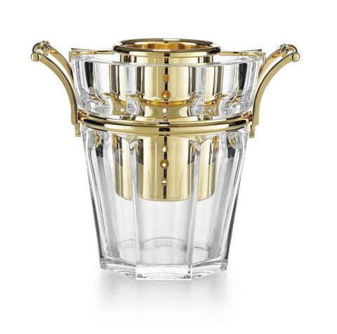 Harcourt Champagne Bucket With Gold Fittings by Baccarat