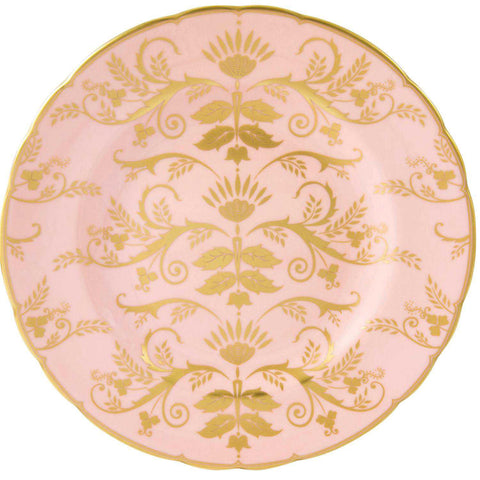 Harlequin Baby Pink Dessert Plate by Royal Crown Derby