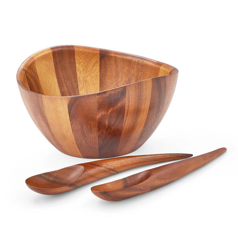 Harmony Salad Bowl with Servers by Nambe