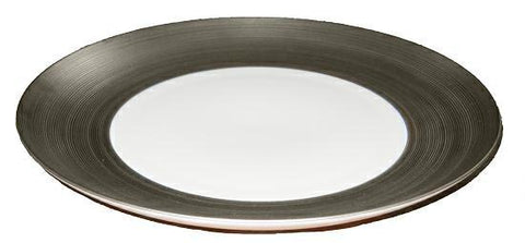 Hemisphere Platinum Full Rim Flat Round Dish Medium by JL Coquet