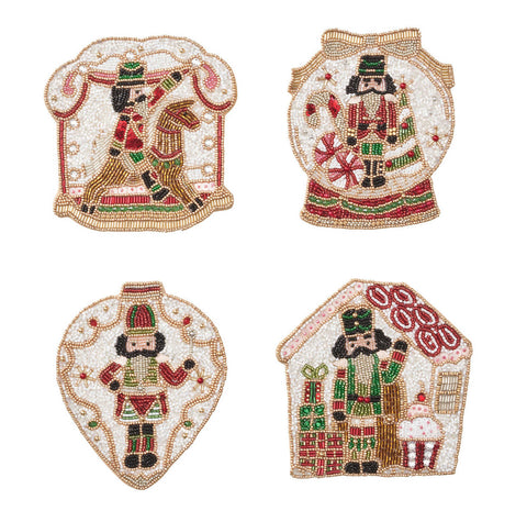 Holiday Nutcracker Coaster Set of 4 by Kim Seybert