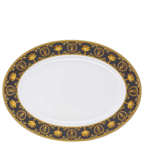 I Love Baroque Nero Platter 15 3/4 In by Versace