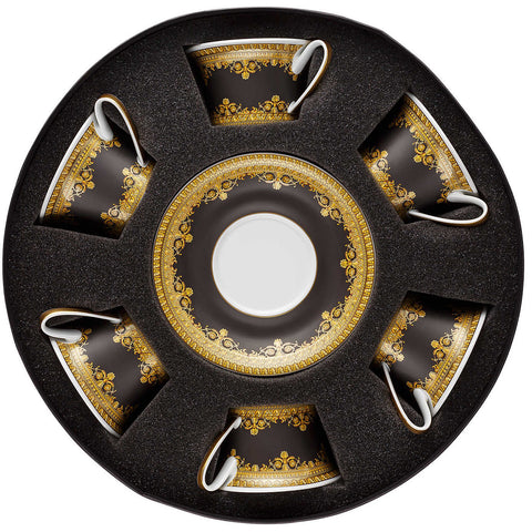 I Love Baroque Nero Tea Cup & Saucer Set/Six Round Hat Box by Versace