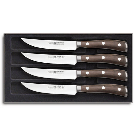 Ikon Wood Steak Knife Set 4 pcs. by Wusthof Trident