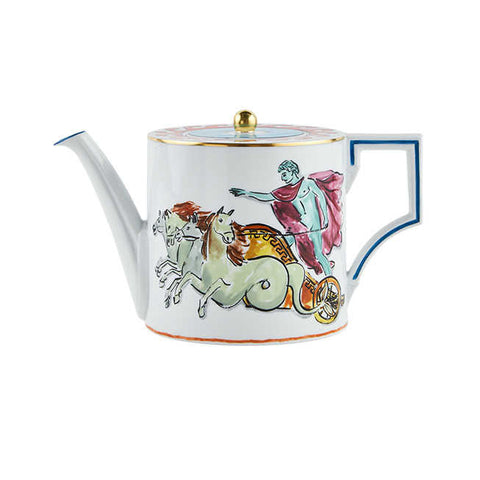 Il Viaggio Di Nettuno White Teapot With Cover by Richard Ginori