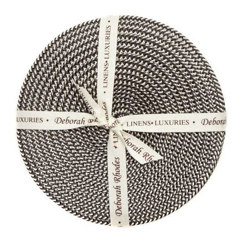 Indo 2-Tone Coaster Set Of 4 Espresso/Sand by Deborah Rhodes