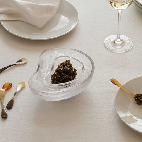 Indulgence Caviar Dish, Glass Crystalline by Georg Jensen