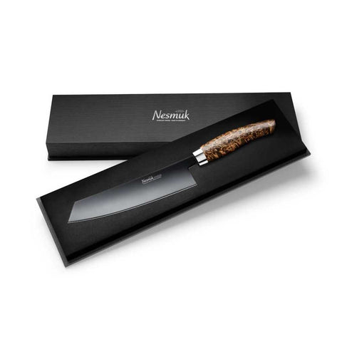 Janus Chef`s Knife 180 Karelian Birch Burl by Nesmuk