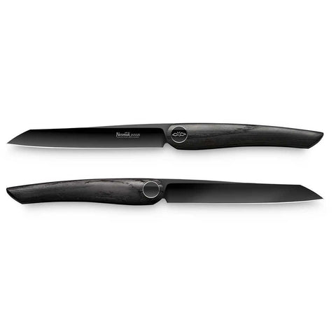 Janus Steak Knife 115 Set of Bog Oak by Nesmuk