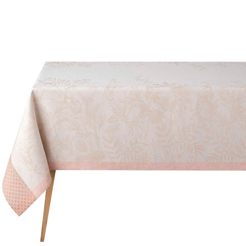 Jardin D'eden Beige Tablecloth by Le Jacquard Francais