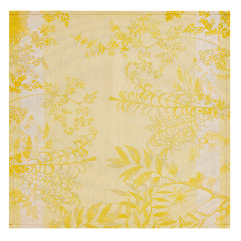 Jardin D'eden Yellow Napkin by Le Jacquard Francais