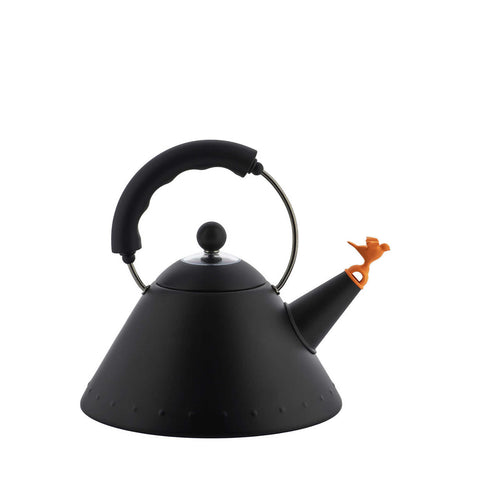 Kettle Bird Shpd Whistle,Black by Alessi