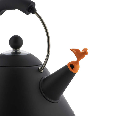 Kettle Bird Shpd Whistle,Black by Alessi