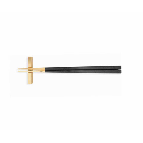 Kube Matte Gold Chopstick Set (3pcs) by Cutipol